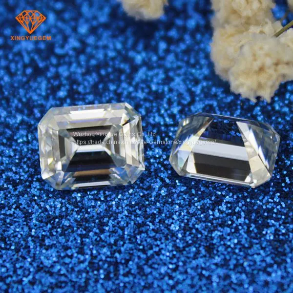 Cheapest Price 8mm 2CT Loose Gem Stones GH Color Emerald Fancy Cut Lab Created Moissanite Diamonds​