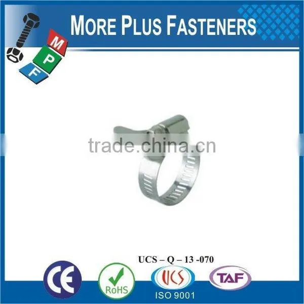 Made in Taiwan Stainless Steel German Type Hose Clamp Small Hose Clamps Butterfly Handle Type photo-2