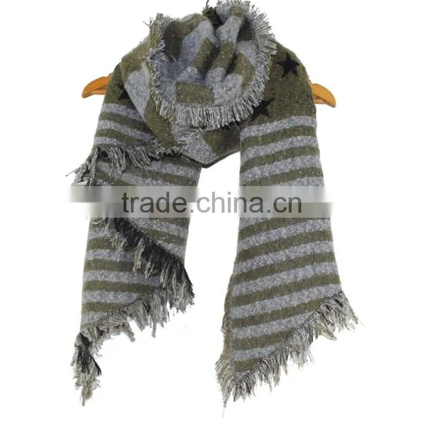 Fashion EU Stars and Stripes Winter Women Scarf and Shawl 2017 photo-4