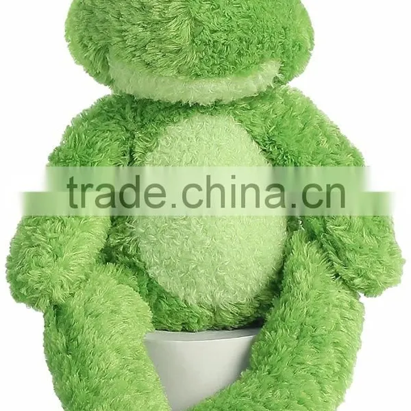 Cuddly Green Frog With Golden Crown Soft Animal Toy for Baby photo-2