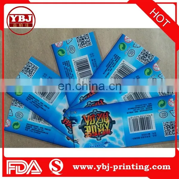 2016 YBJ Custom Logo Varnishing Waterproof Bottle Pvc Label Labels Shrink photo-3