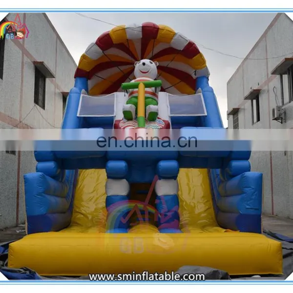 2016 Popular Design Inflatable Polar Bear Slide,inflatable Bounce Slide,bear Inflatable Double Slide photo-2