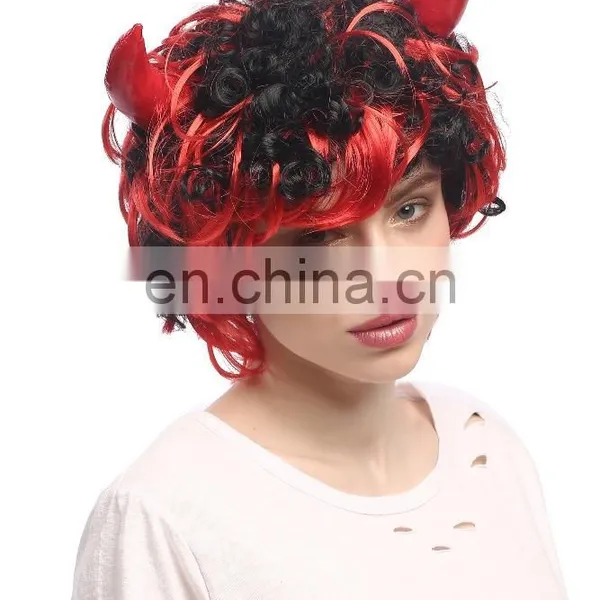 Carnival Lady's Wigs With Horns P-W194 photo-6