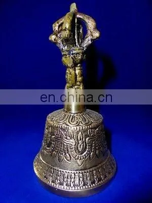 Tibetan Buddhist Temple Meditation Singing Bell With Dorje Vajra Buddhism Bells Tibetan Buddhist Meditation Bell and Dorje Set photo-2