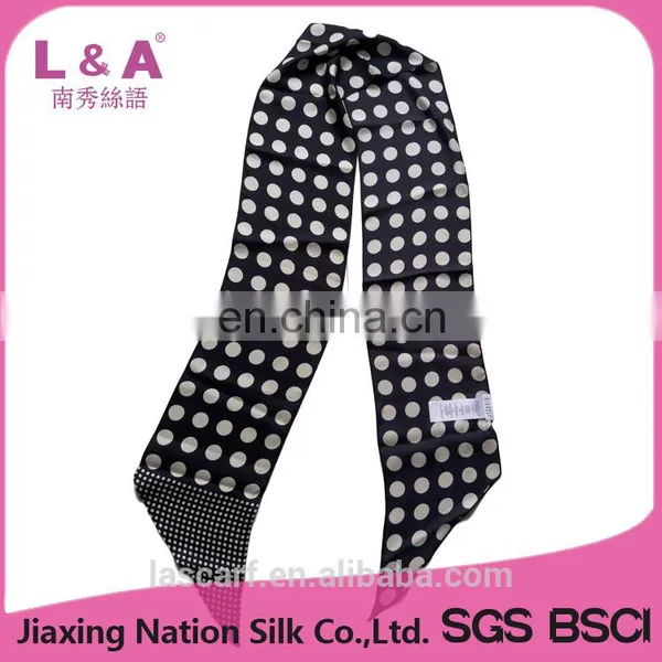 2017 Newest Women Customer Printing Long Twill Silk Scarf photo-5
