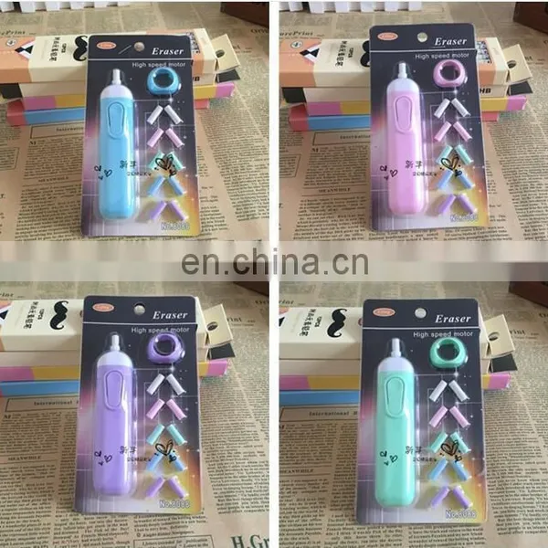 Hot Selling Electronic Eraser High Speed Motor Electric Erasers Blister Card Packing Erasers photo-3