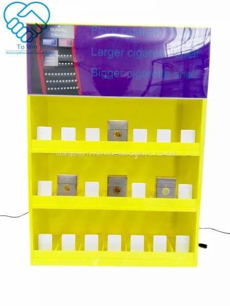 Classic Built-in Light Cigarette Shelf Pusher Display With Pusher Shelf For Cigarette photo-2