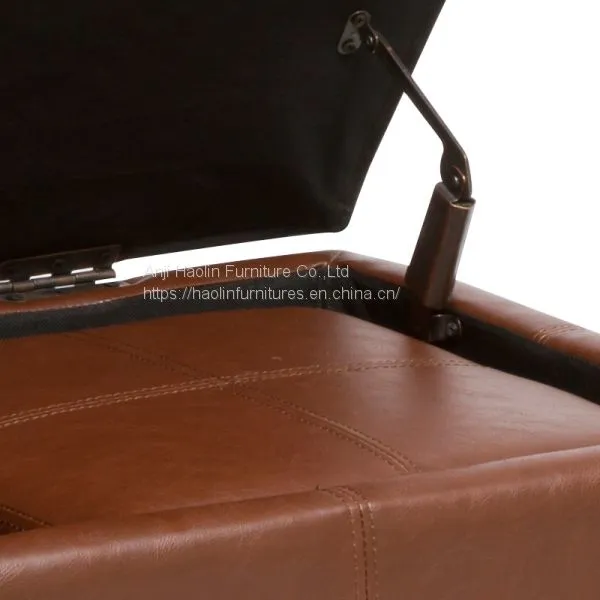 Set of Ottoman Bench,Stools,Leather Chair With Storage-HL6003-1 photo-3