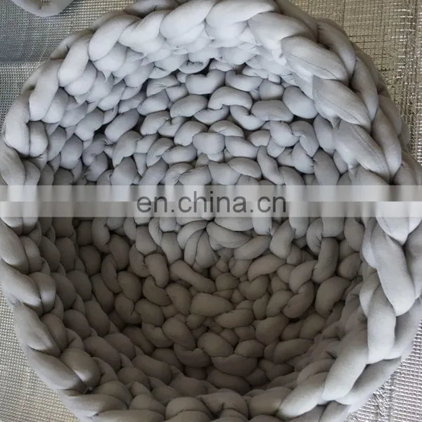 Braid Yarn Tube Yarn for Chunky Knit Cat Nest Grey Color photo-3