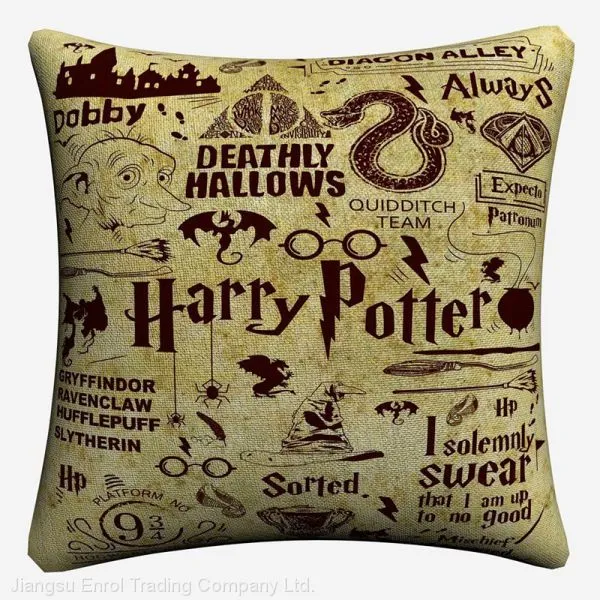 Decorative Harry Style Cushion Cover Cotton Linen Pillowcase photo-4