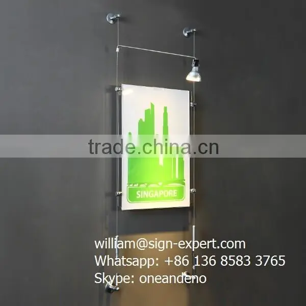 Wall Mounted Cable Wire Suspension Window Display Systems photo-4