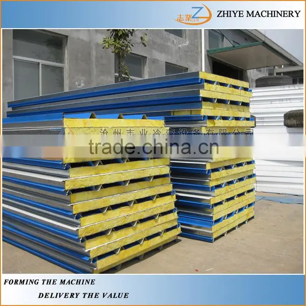 Rock Wool Sandwich Panel Machine/fireproof Rock Wool Sandwich Tiles Making Line photo-6