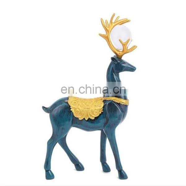 European Creativity in the New Year the New Year Fortune Deer Household Living Room Modern Study Resin Ornaments Art Crafts photo-4