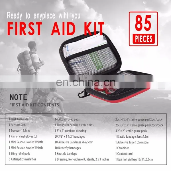 Medical Travel 85pcs Camping Emergency Kit EVA First Aid Kit photo-3