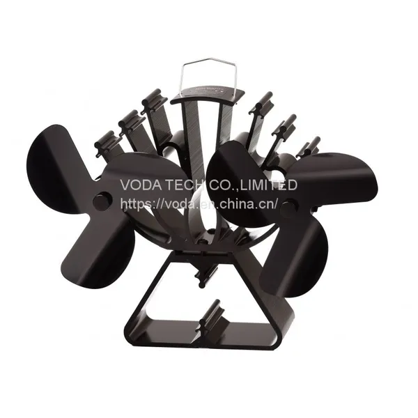 Gas Chimney Pellet Stove Blade Log Wood Burner Flame Heater Blower Fireplace Fan