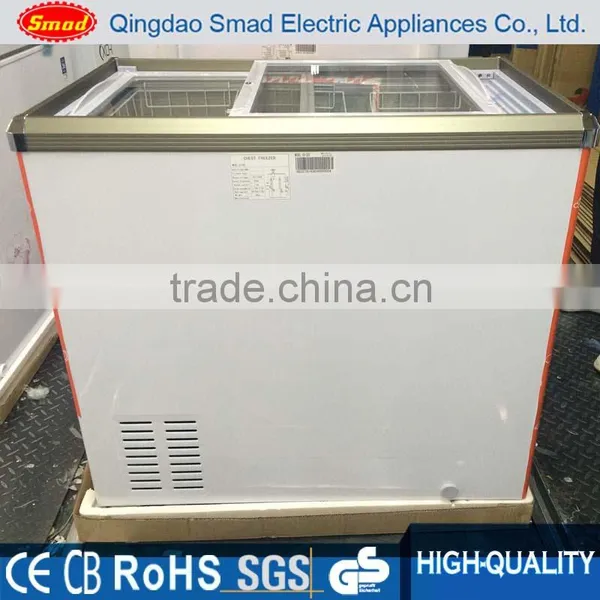 Flat Glass Door Freezer,sliding Door Chest Freezer,ice Cream Display Fridge photo-4