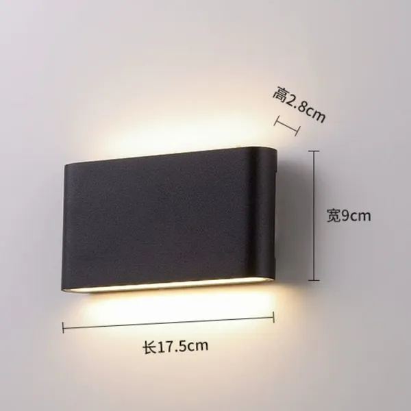 Modern Minimalist LED Wall Lamp Outdoor Waterproof Courtyard Corridor Ultra-thin Living Room Bedroom Bedside Dual Head Wall Lamp photo-3