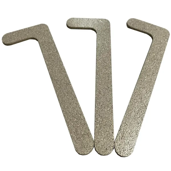 3 Pcs“L-Shape”Titanium Metal Powder Sintered Filter Plate Ultra Fine Body Filter Plate Small Precision Porous Titanium Plate photo-2
