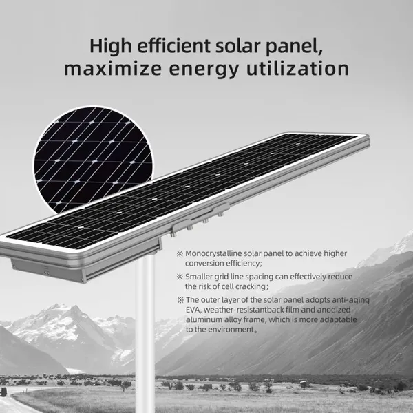 100W Solar Lights 11000Lumens Unique Design All in One Solar Street Light photo-2