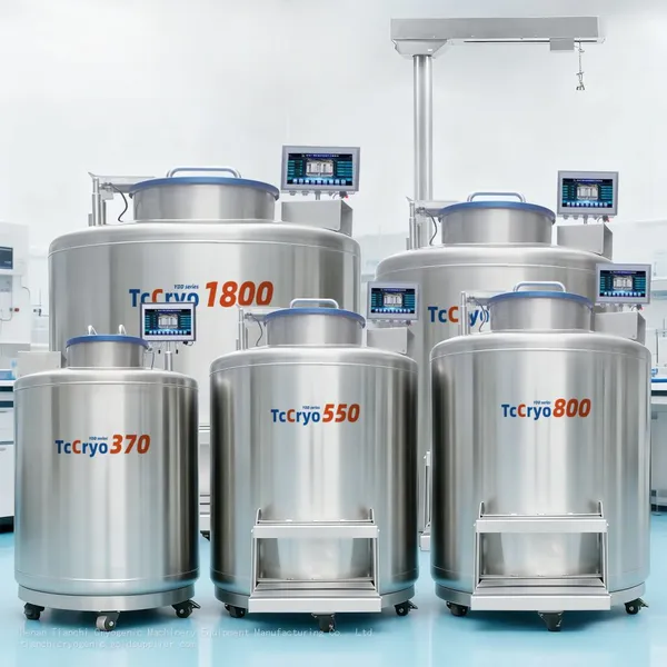 TcCryo YDD-1000-520P Stainless Steel Liquid Nitrogen Container Liquid Nitrogen Lab Freezer Manufacturer photo-4