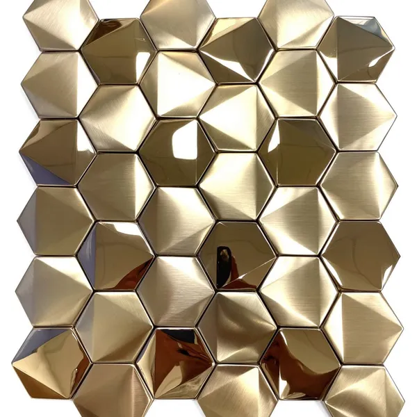 Factory Colorful Kitchen Backsplash Design stainless steel mosaic tile metal mosaic tiles