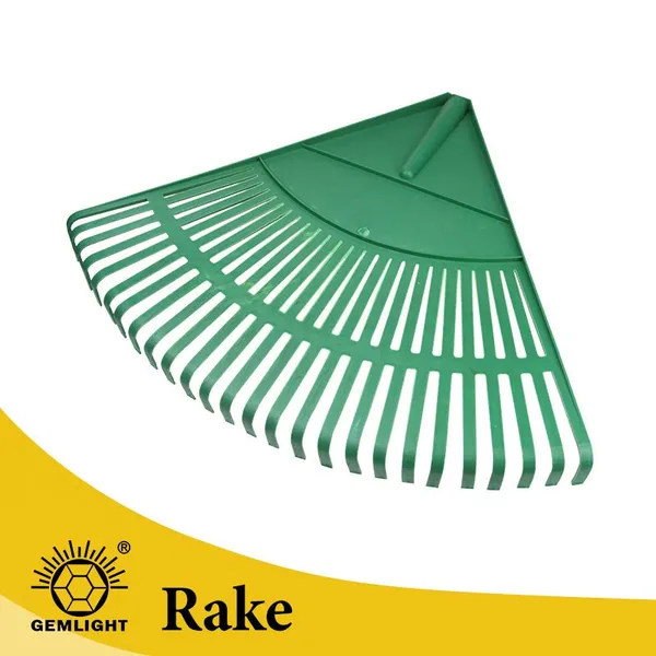 Professional Plastic Garden Rake With Strong Tines for Lawn Care Leaf Collection and Yard Work