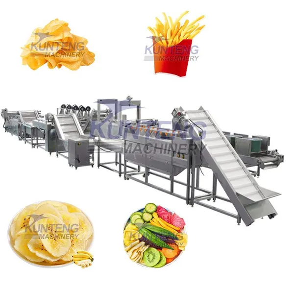 Fried Food Production Line Potato Chip Frying Equipment Automatic Puffed Food Frying Line