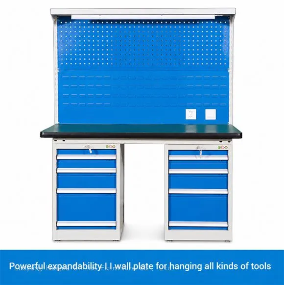 HN-MW07 Pegboard Workbench with Drawers for Farm Equipment Repair Shops | Tools in Sight