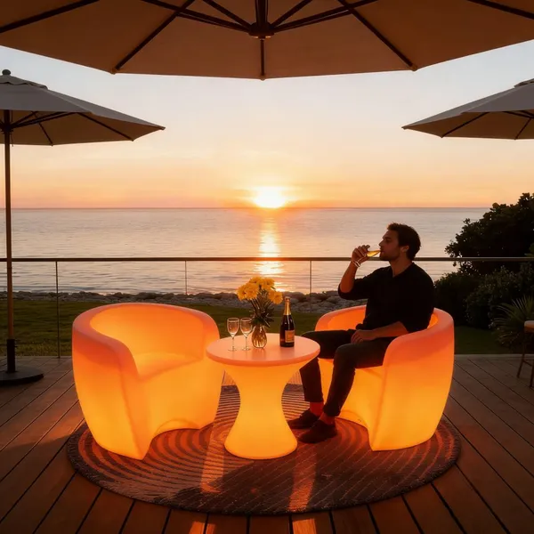 Modern Waterproof Bar Tables and Chairs for Hotel & Living Room Use Commercial Grade Indoor/Outdoor Activity Furniture photo-3