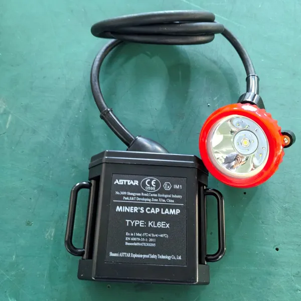 KL6Ex ATEX rechargeable high brightness corded LED headlamp miner caplamp