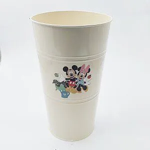 Cartoon Print Metal Flower Bucket, Tall Iron Decorative Planter Pot for Home Table Decoration photo-2