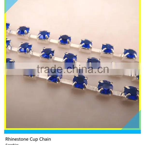 Rhinestone Boot Chain Ss40 8mm Black Crystal Silver Claw One Row photo-4
