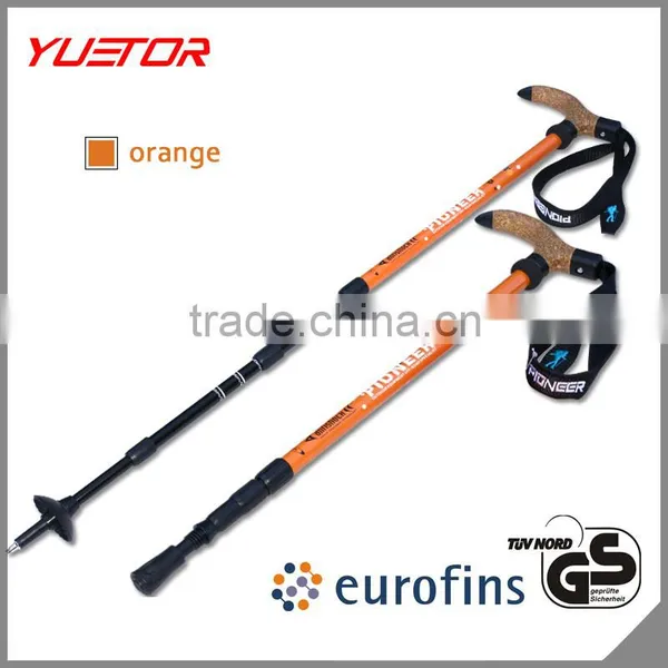 T Handle Four Sections Adjustable Internal Lock With Antishock Aluminum 7075 Trekking Pole Supplier's Choice photo-4