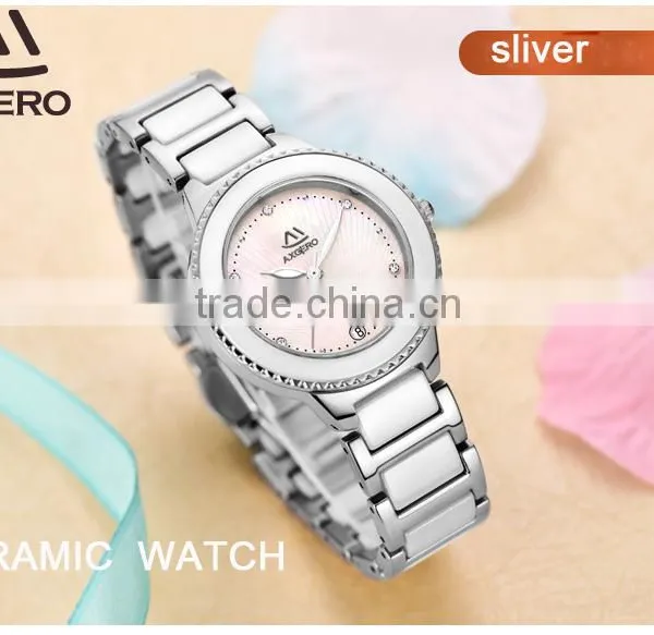 New Product Custom Ladies Vintage Watch Ceramic Alloy Watch photo-3