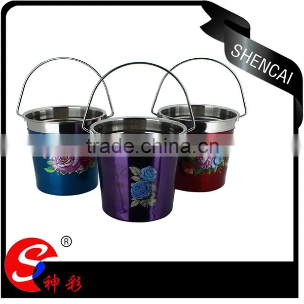 Unique Stainless Steel Coloured Ice Bucket Wholesale for Beer/ Wine/ Champagne photo-5