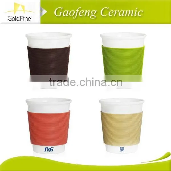 11oz Ceramic Double Wall Coffee Cups Without Handle&thick Wall Coffee Cups photo-4