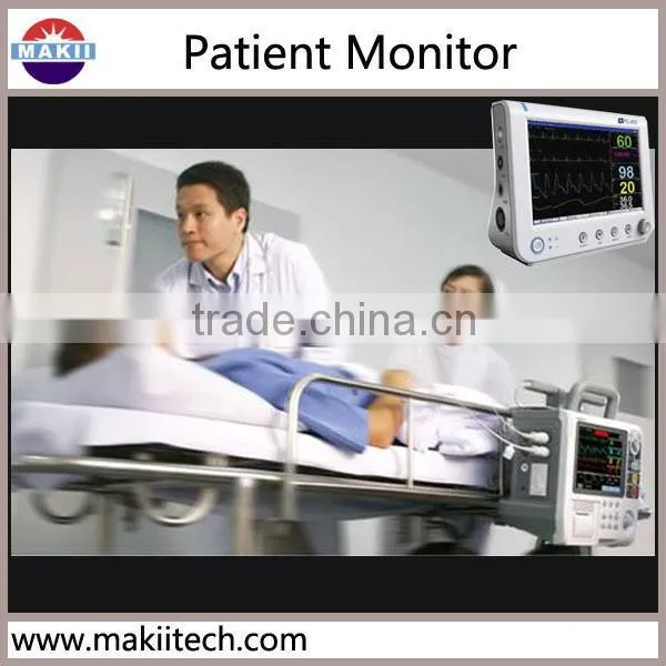 Portable Diagnosis 12" Adult Pediatric Neonatal Multiparameter Bedside Patient Monitor