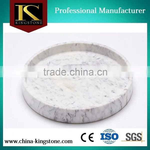 Tableware Carrara White Marble Cup Mat/hexagon Marble