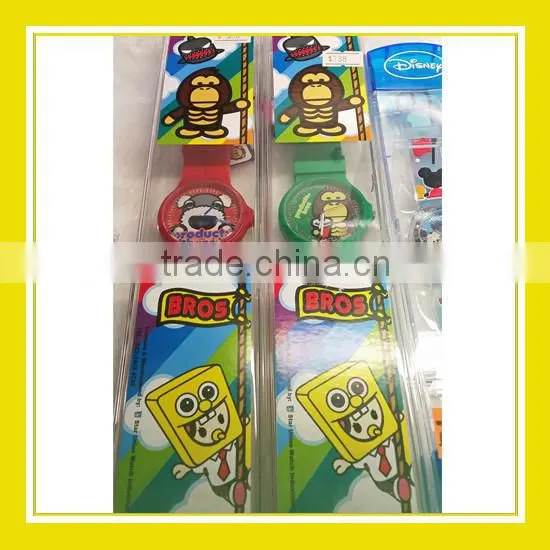 2016 Hot Sell Products Bros Baby Rinne Costume Play Milk Cow Women Waterproof PVC Band Rubber Wrist White Watch photo-2