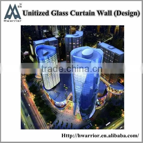 Fashion design unitized curtain wall