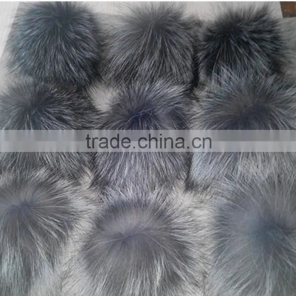 Silver Fox Fur Balls for Hats photo-3