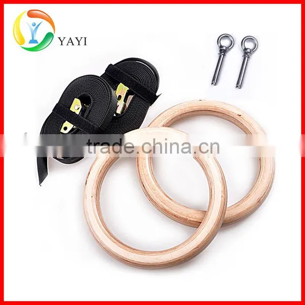 Olympic Strength Training Wooden Gym Ring Quality Choice photo-6