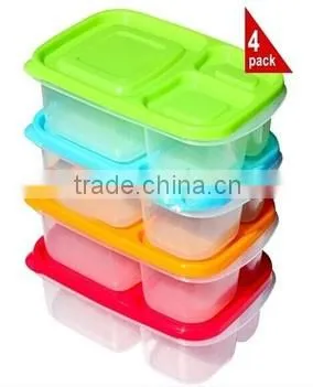 BPA Free Microwave Safe Plastic Lunch Box With Cover 3 Compartments Plastic Bento Box for Business Lunch photo-2