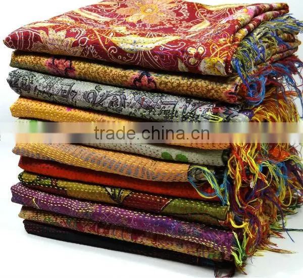 Vintage Silk Kantha Scarves