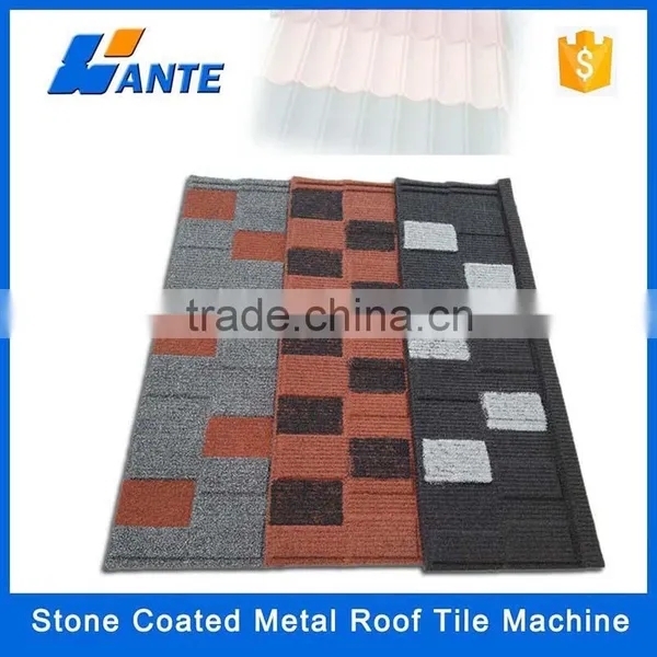 Linyi Wante Machinery High Quality Classic Roman Flat Tile Stone Coated Roof Tiles photo-3