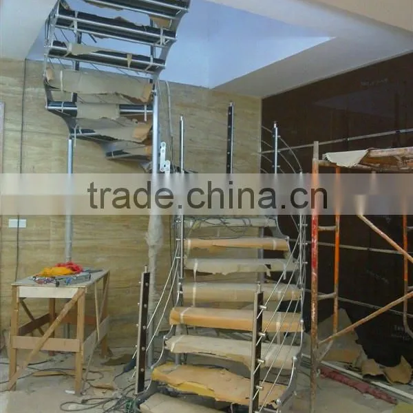 Customized Steel Curve Stairs Factory Supplier photo-2