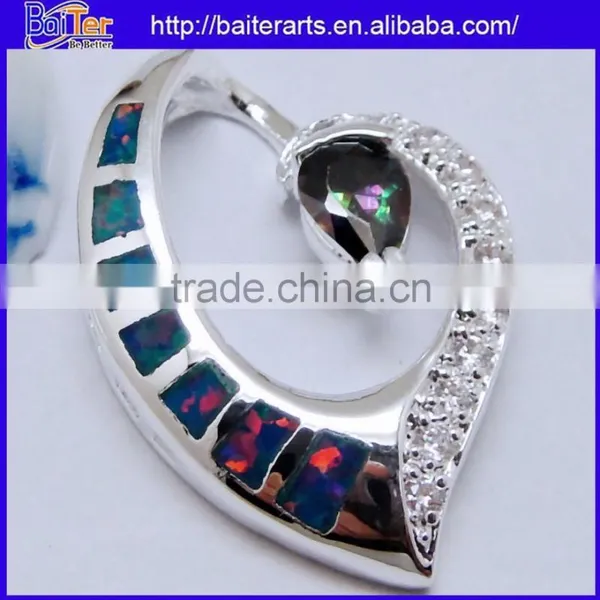 Outer Flower Black Fire Opal And Garnet Gemstone Inner Pentagram Silver Pentacle Pendant photo-6