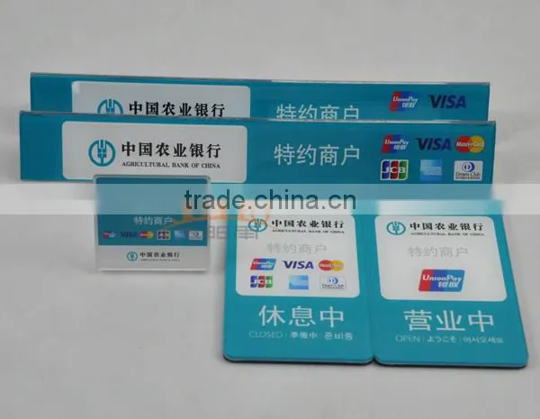 Custom Dimension Unionpay Bank Acrylic Signs photo-2