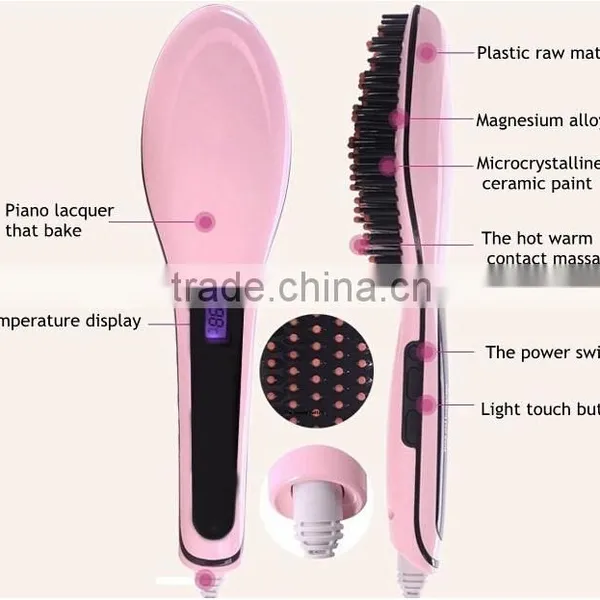 Manufacturers Original Beautiful Star Hair Straightener Comb Brush With LCD Display With CE ROSH UL photo-6