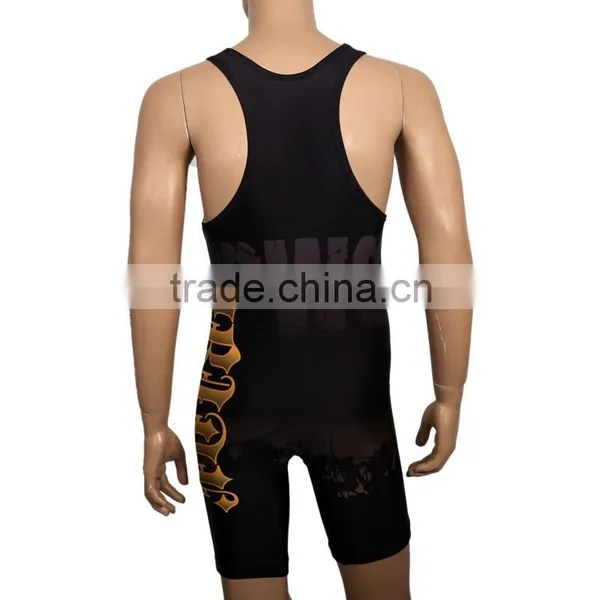 High Quality Vintage Sublimated Mens Lycra Wrestling Singlet Made in China photo-2